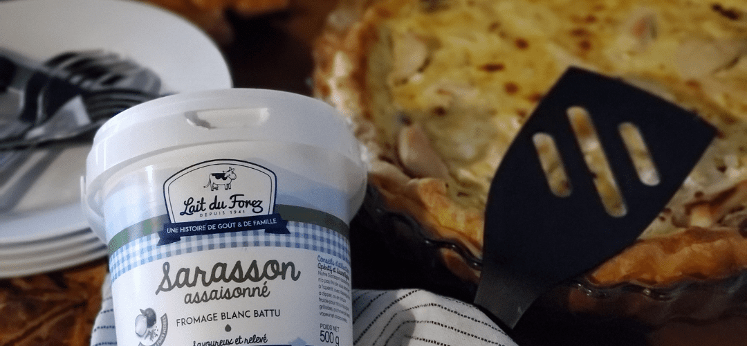 Quiche champignons volaille fete au sarasson assaisonné