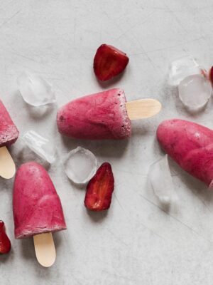 glaces à la fraise